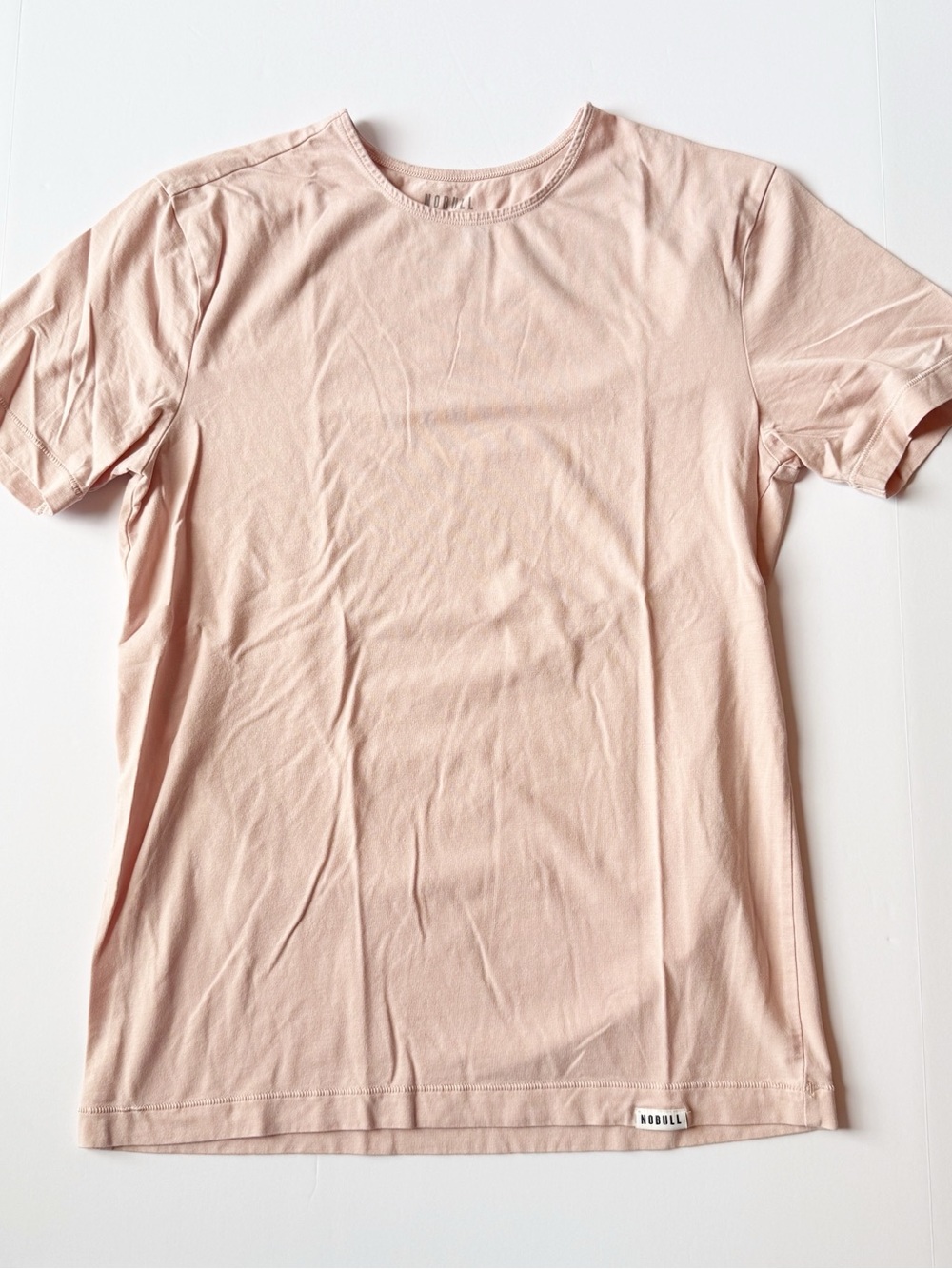NOBULL Men's Crew Tee in Pale Blush medium